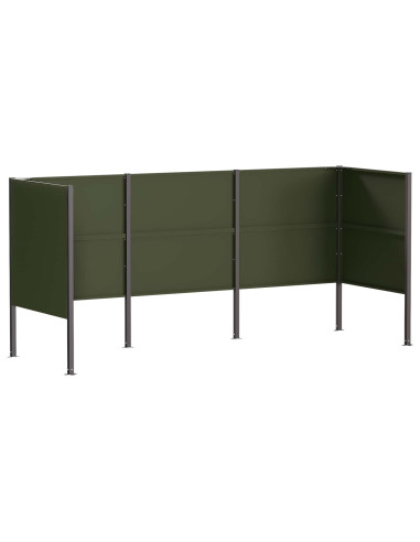 Schermo per bidone della spazzatura 249 x 85 x 113 cm Acciaio