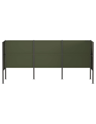 Schermo per bidone della spazzatura 249 x 85 x 113 cm Acciaio