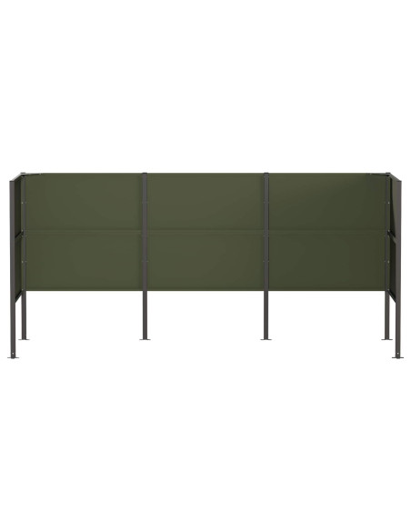 Schermo per bidone della spazzatura 249 x 85 x 113 cm Acciaio