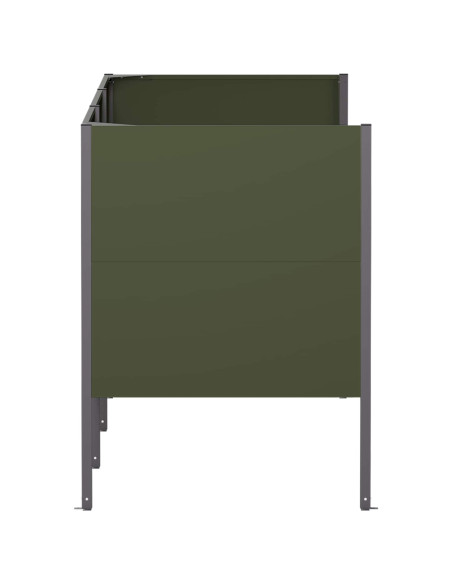 Schermo per bidone della spazzatura 249 x 85 x 113 cm Acciaio