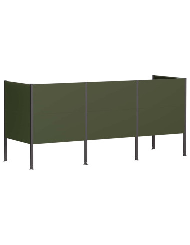 Schermo per bidone della spazzatura 249 x 85 x 113 cm Acciaio