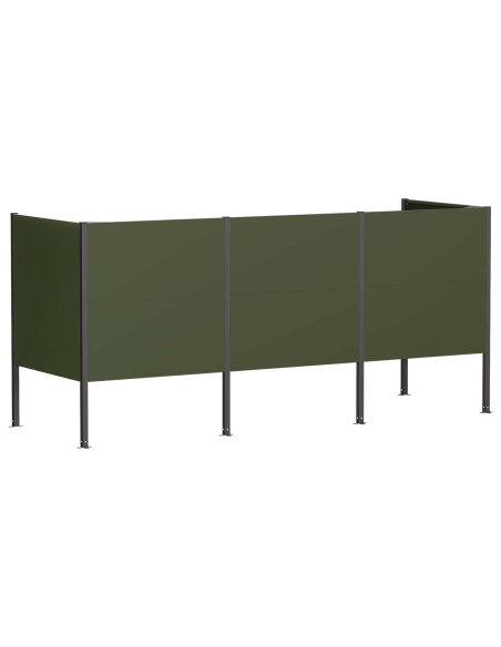 Schermo per bidone della spazzatura 249 x 85 x 113 cm Acciaio
