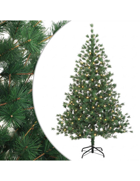 Albero di Natale Artificiale con Rami Pieghevoli 240 cm 300 LED