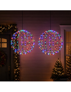 Luce a punta di Natale 2 pz 384 LED Multicolore