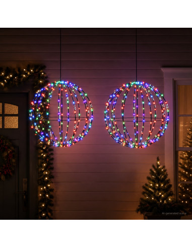 Luce a punta di Natale 2 pz 384 LED Multicolore