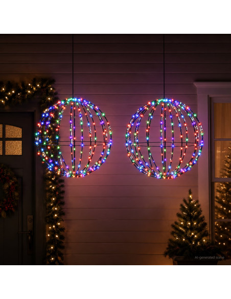 Luce a punta di Natale 2 pz 384 LED Multicolore