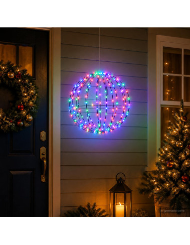 Luce a punta di Natale 96 LED RGB Diametro 30 x 32 cm