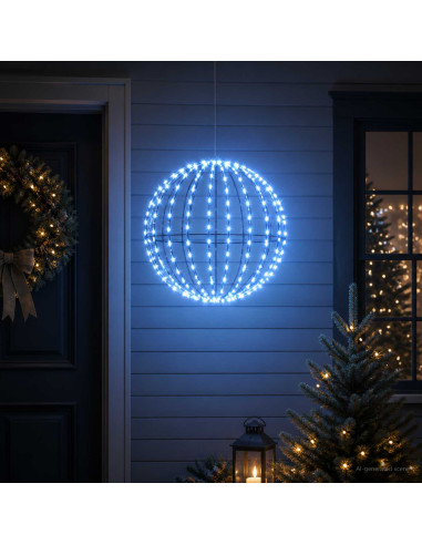Luce a punta di Natale 160 LED Blu Diametro 50 x 52 cm