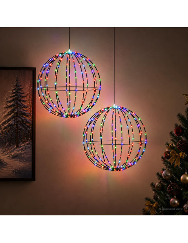 Luce a punta di Natale 2 pz 320 LED Multicolore
