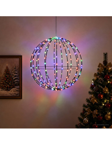 Luce a punta di Natale 96 LED RGB Diametro 30 x 32 cm