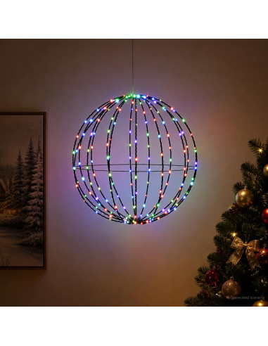 Luce a punta di Natale 192 LED Multicolore Diametro 60 x 63 cm