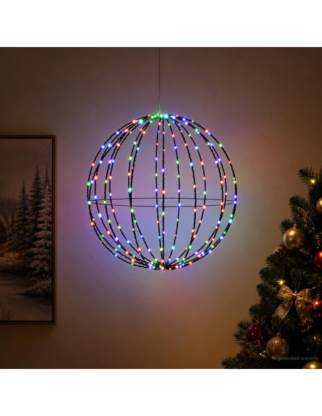 Luce a punta di Natale 192 LED Multicolore Diametro 60 x 63 cm