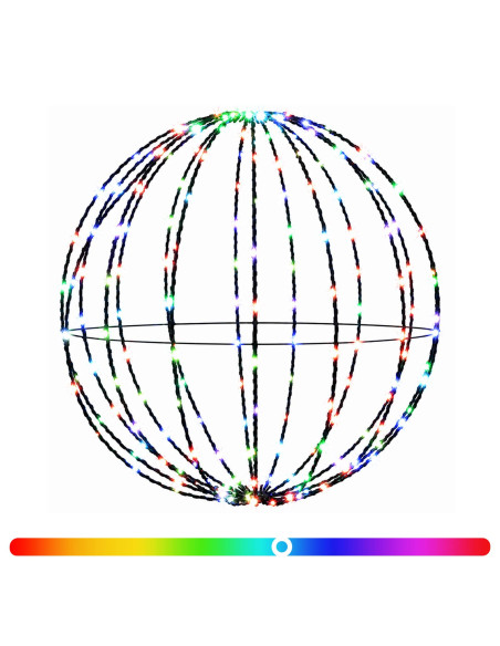 Luce a punta di Natale 120 LED RGB Diametro 40 x 42 cm
