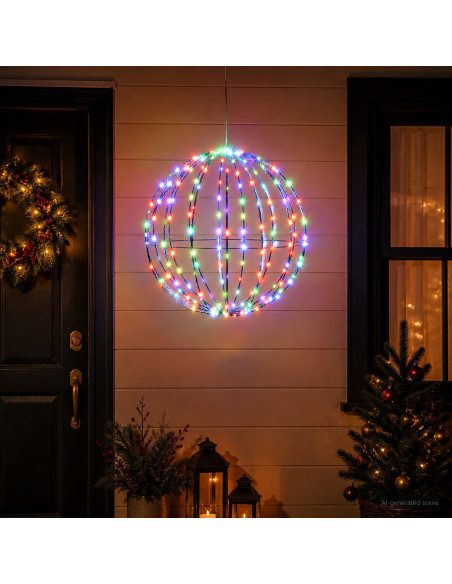 Luce a punta di Natale 192 LED RGB Diametro 60 x 63 cm