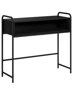 Tavolo consolle Rovere Nero 90 x 33 x 80,5 cm 2