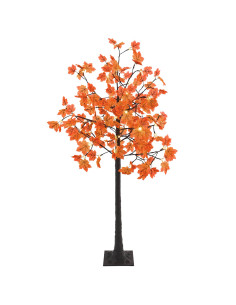 Albero di Natale in acero con LED Marrone 22 x 22 x 150 cm
