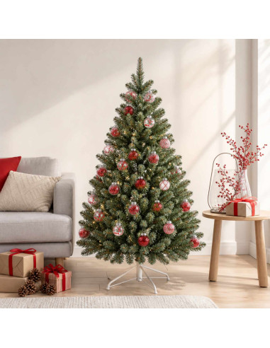 Set di Palline di Natale 30 pz Rosso Ø 6 cm PET