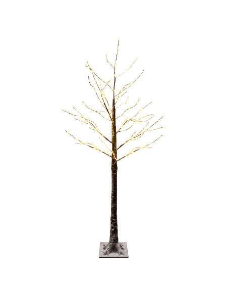 Albero di Natale LED innevato Marrone 22 x 22 x 150 cm Plastica