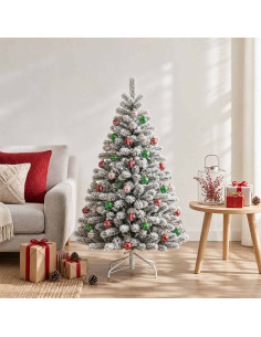 Set di Palline di Natale 72 pz Rosso, bianco e verde Ø 3 cm