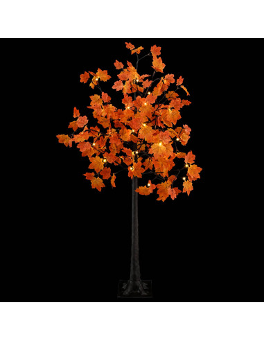 Albero di Natale in acero con LED Marrone 22 x 22 x 150 cm