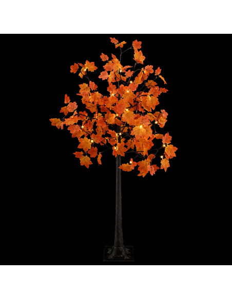 Albero di Natale in acero con LED Marrone 22 x 22 x 150 cm