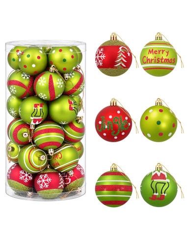Set di Palline di Natale 30 pz Verde chiaro Ø 6 cm Plastica