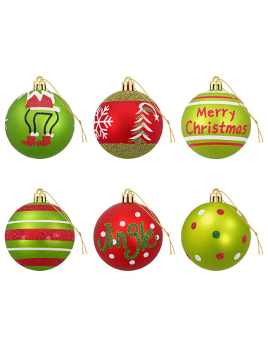 Set di Palline di Natale 30 pz Verde chiaro Ø 6 cm Plastica