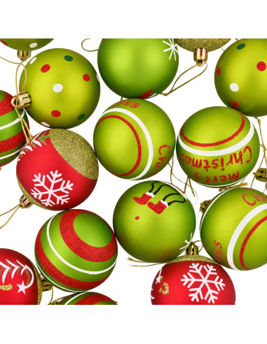 Set di Palline di Natale 30 pz Verde chiaro Ø 6 cm Plastica
