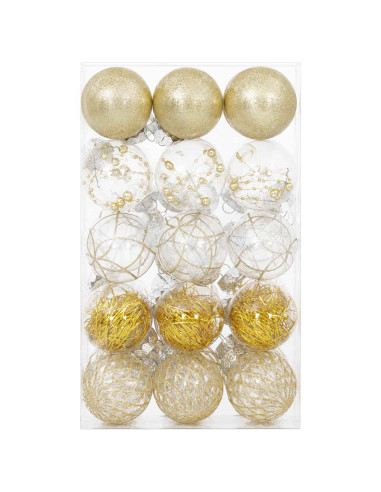 Set di Palline di Natale 30 pz Oro Ø 6 cm PET