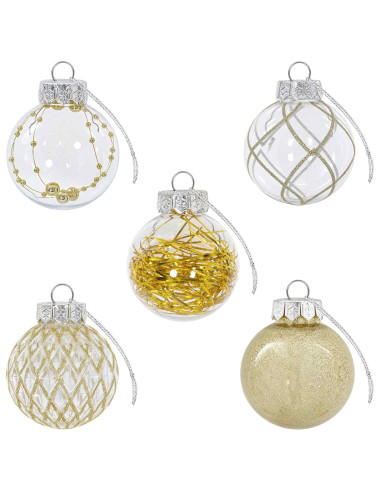 Set di Palline di Natale 30 pz Oro Ø 6 cm PET