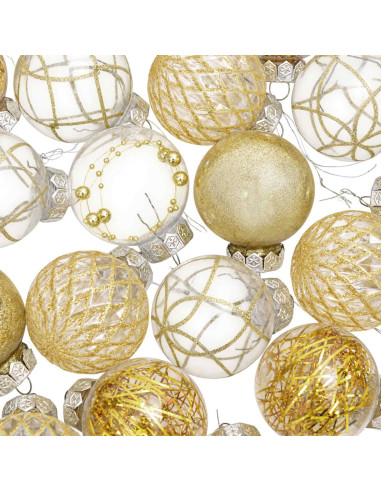 Set di Palline di Natale 30 pz Oro Ø 6 cm PET
