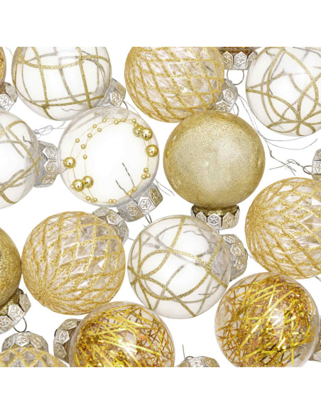 Set di Palline di Natale 30 pz Oro Ø 6 cm PET