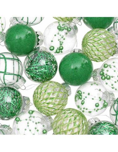 Set di Palline di Natale 30 pz Verde Ø 6 cm PET