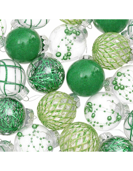 Set di Palline di Natale 30 pz Verde Ø 6 cm PET