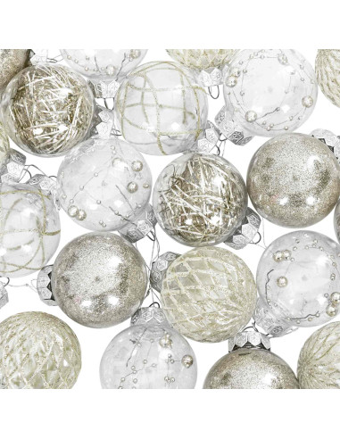 Set di Palline di Natale 30 pz Champagne Ø 6 cm PET