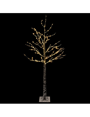 Albero di Natale LED innevato Marrone 22 x 22 x 150 cm Plastica