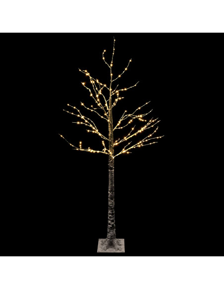 Albero di Natale LED innevato Marrone 22 x 22 x 150 cm Plastica
