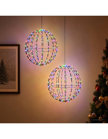 Luce a punta di Natale 2 pz 320 LED RGB Diametro 50 x 52 cm