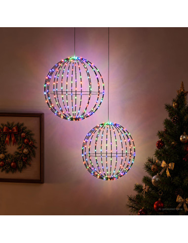 Luce a punta di Natale 2 pz 240 LED RGB Diametro 40 x 42 cm