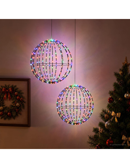 Luce a punta di Natale 2 pz 240 LED RGB Diametro 40 x 42 cm
