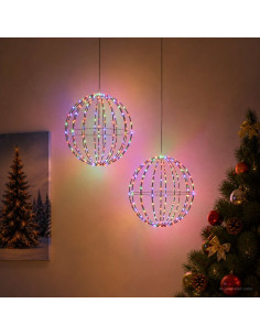 Luce a punta di Natale 2 pz 192 LED Multicolore