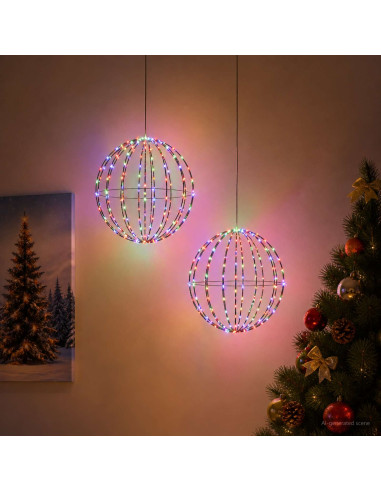 Luce a punta di Natale 2 pz 192 LED Multicolore