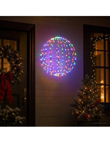 Luce a punta di Natale 160 LED RGB Diametro 50 x 52 cm