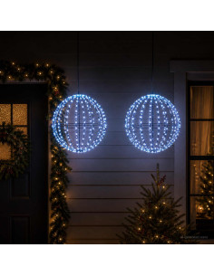 Luce a punta di Natale 2 pz 192 LED Blu Diametro 30 x 32 cm