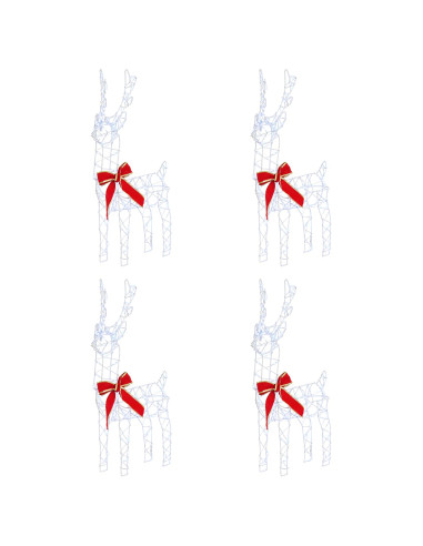 Renna di Natale 4 pz 360 LED Bianco freddo 33 x 12 x 55 cm
