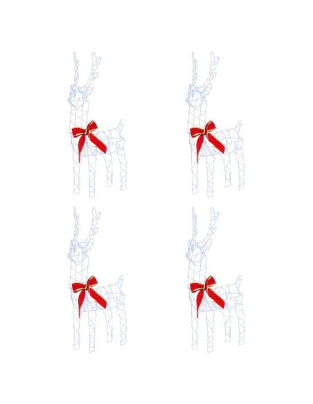 Renna di Natale 4 pz 360 LED Bianco freddo 33 x 12 x 55 cm