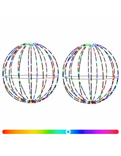 Luce a punta di Natale 2 pz 320 LED RGB Diametro 50 x 52 cm 2