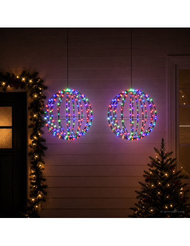 Luce a punta di Natale 2 pz 320 LED RGB Diametro 50 x 52 cm
