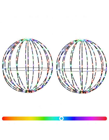 Luce a punta di Natale 2 pz 240 LED RGB Diametro 40 x 42 cm