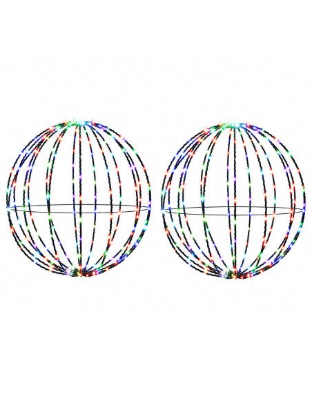Luce a punta di Natale 2 pz 192 LED Multicolore